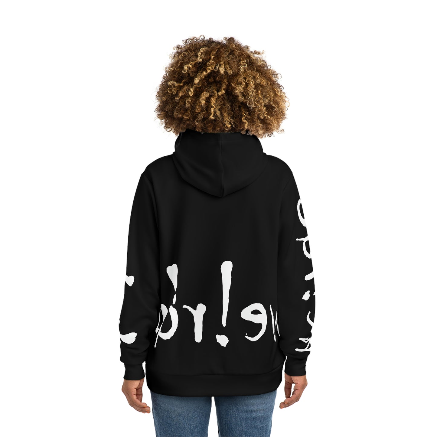 We!rdo Black AOP Fashion Hoodie