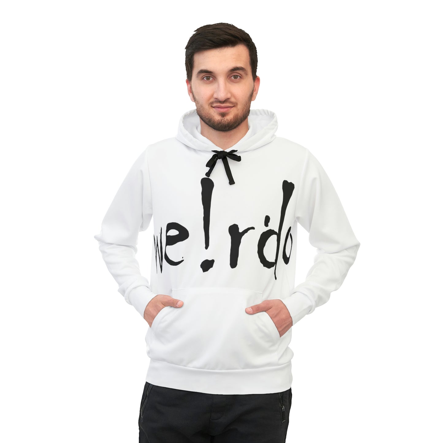 We!rdo White Athletic Hoodie (AOP)