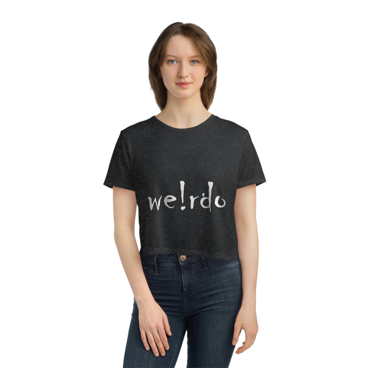 We!rdo Women's Flowy Cropped Tee