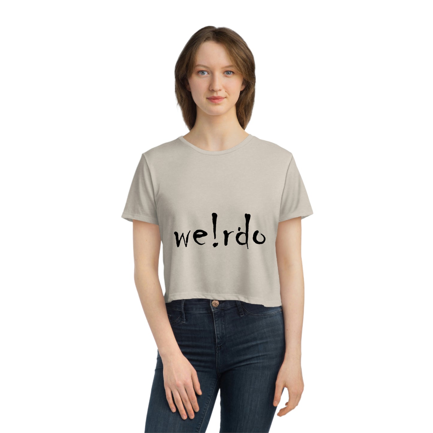 We!rdo Women's Flowy Cropped Tee