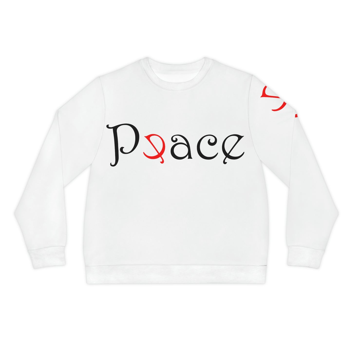 Peace White Lightweight Sweatshirt (AOP)