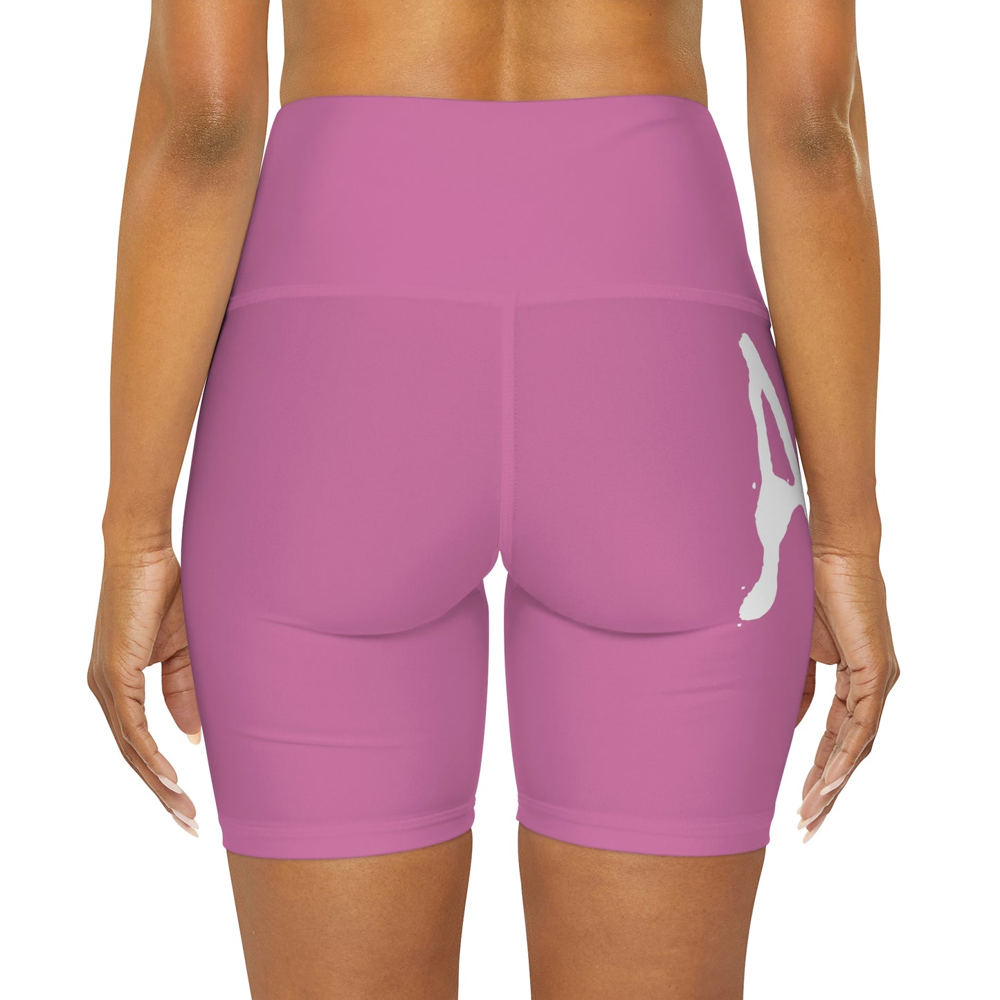 Chiller A Light Pink High Waisted Yoga Shorts