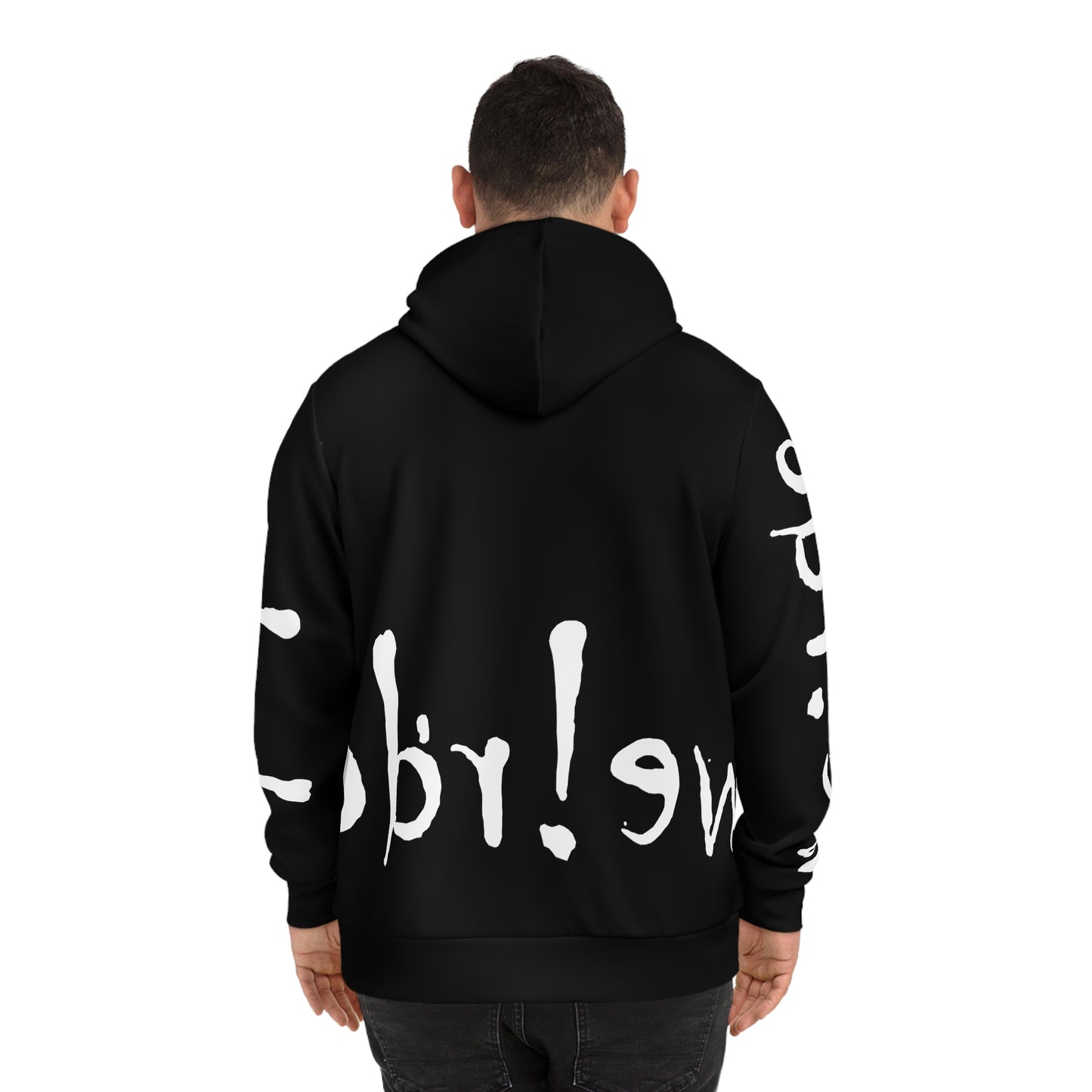 We!rdo Black AOP Fashion Hoodie