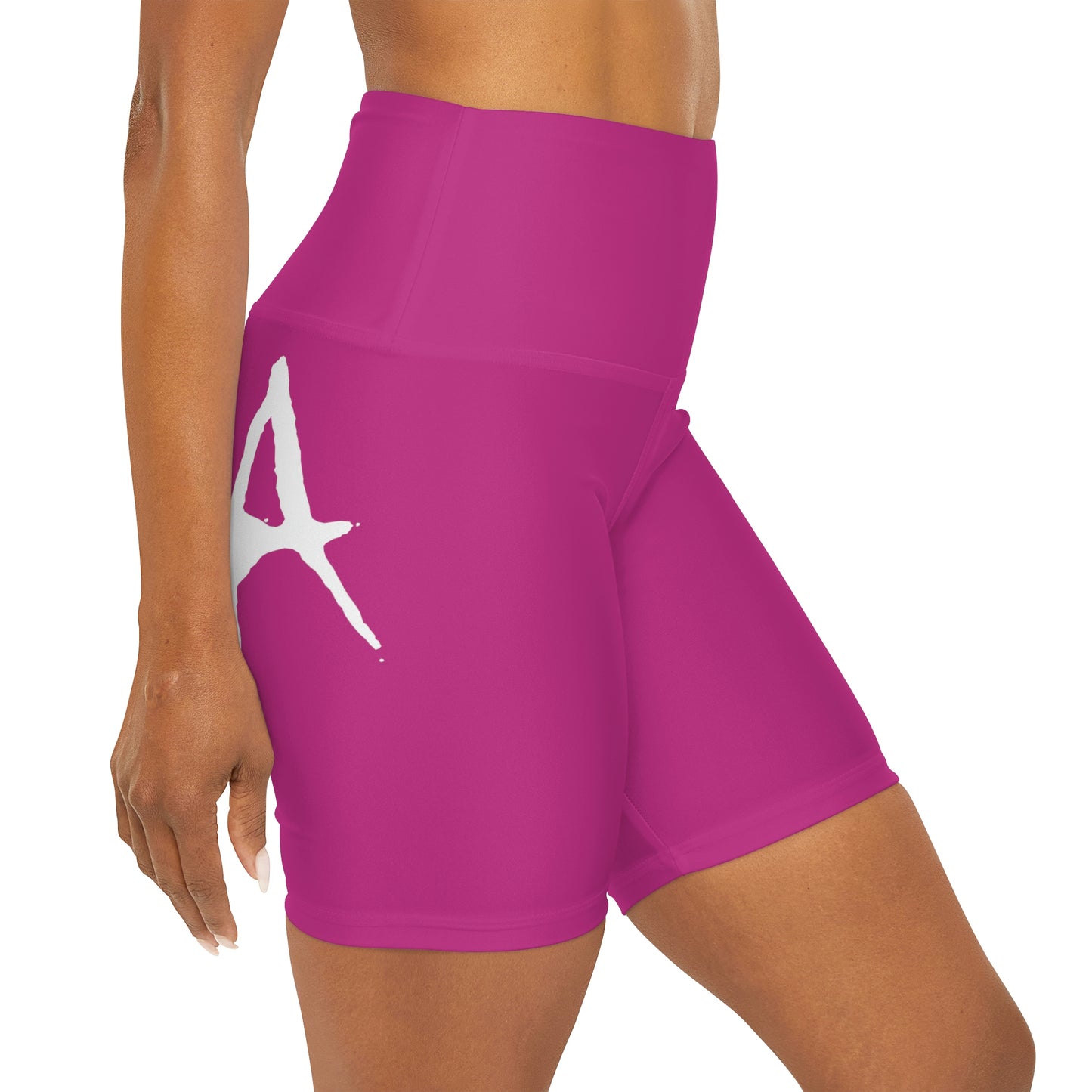 Chiller A Pink High Waisted Yoga Shorts