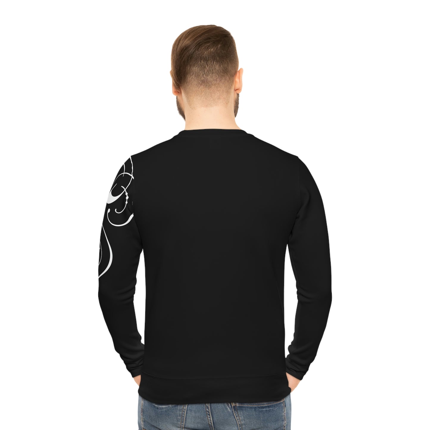 X Wave Black Lightweight Sweatshirt (AOP)