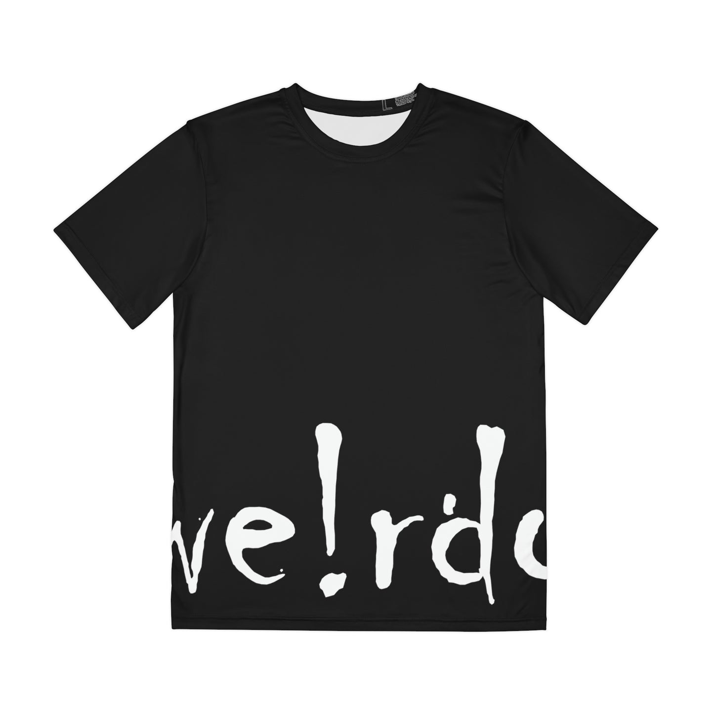 We!rdo Men's Black Polyester Tee (AOP)