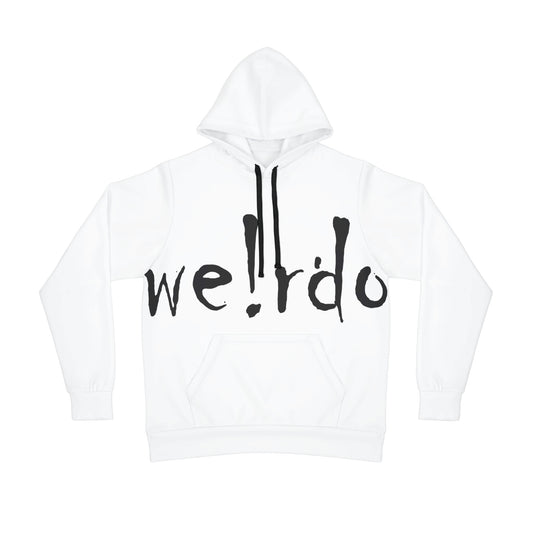 We!rdo White Athletic Hoodie (AOP)