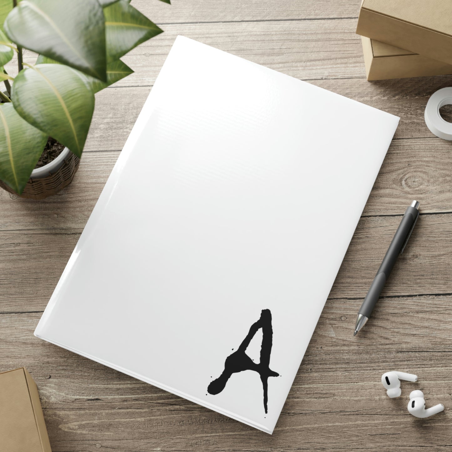 Chiller A White Hardcover Notebook with Puffy Covers