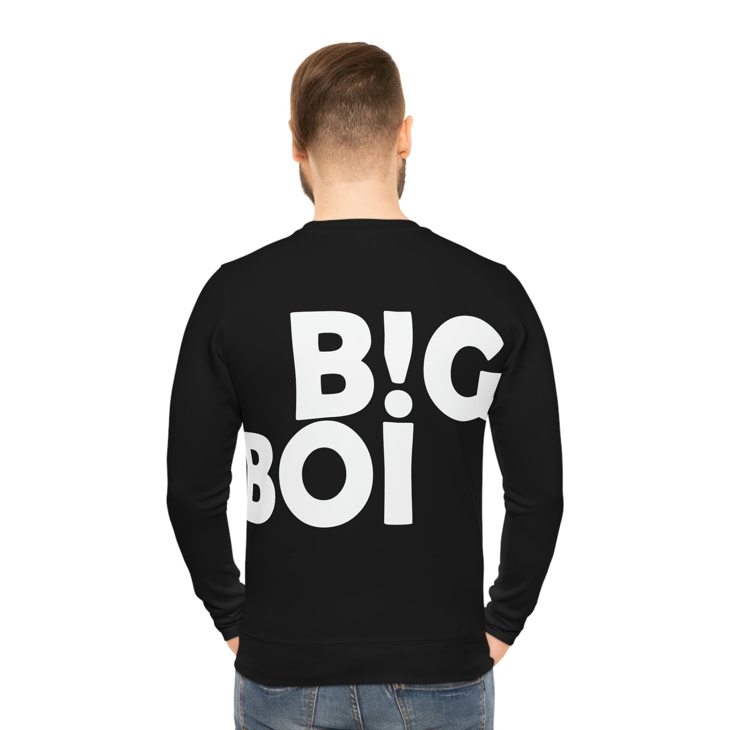 B!G BOI Black Lightweight Sweatshirt (AOP)