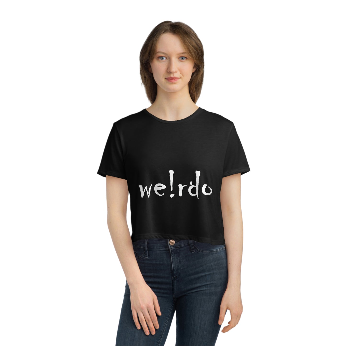 We!rdo Women's Flowy Cropped Tee