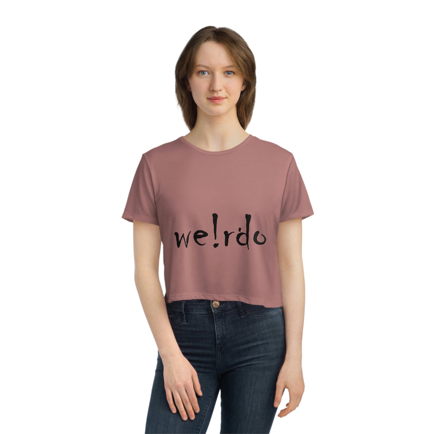 We!rdo Women's Flowy Cropped Tee