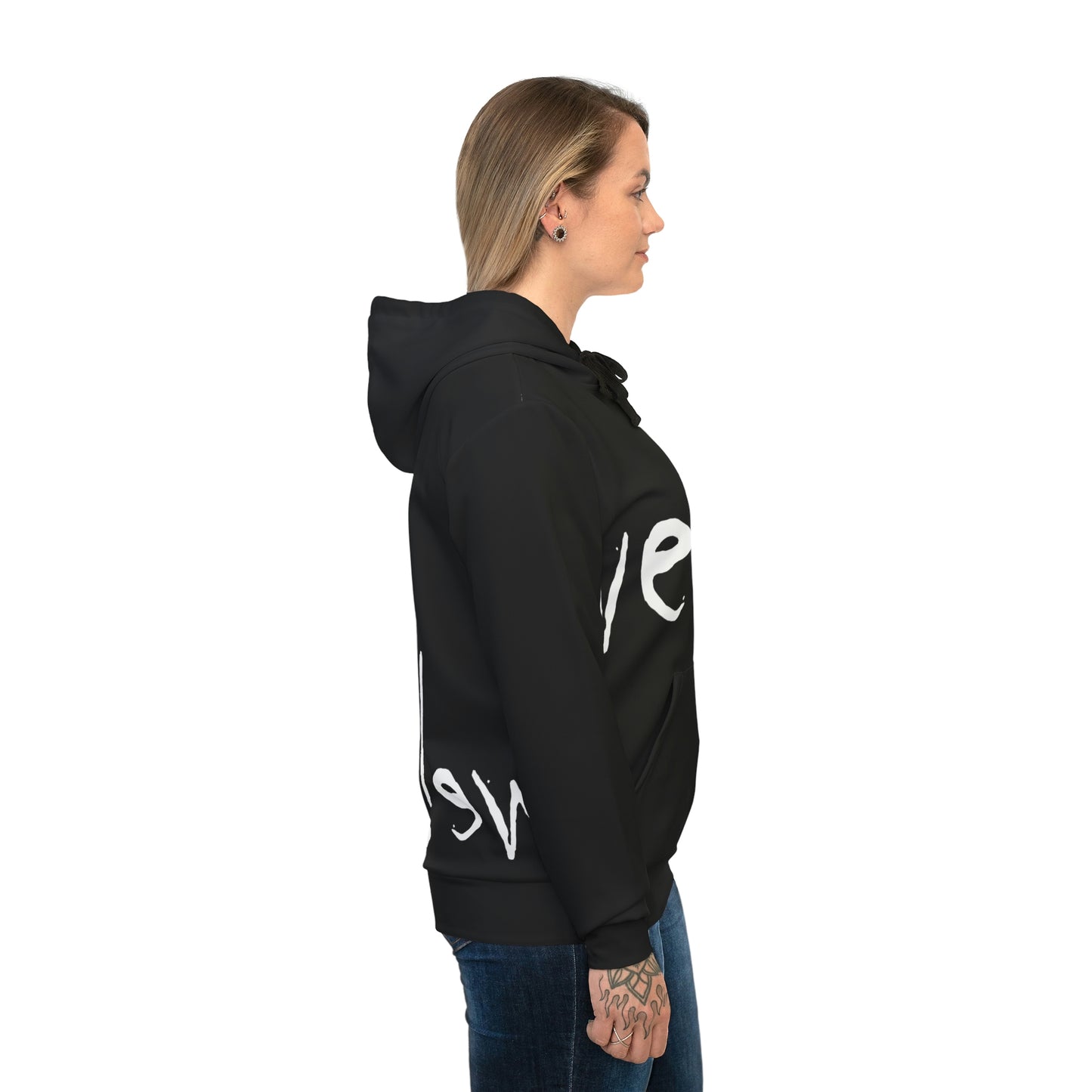 We!rdo Black Athletic Hoodie (AOP)