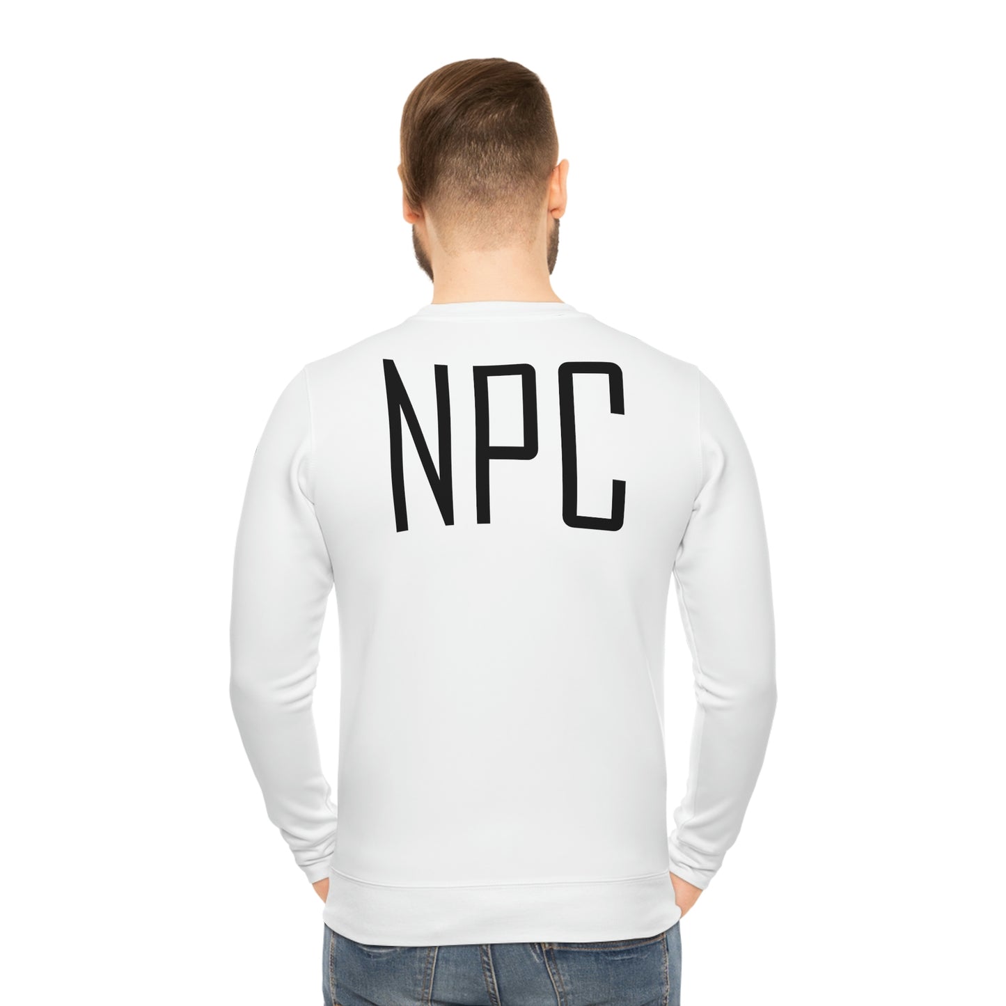 NPC White Lightweight Sweatshirt (AOP)