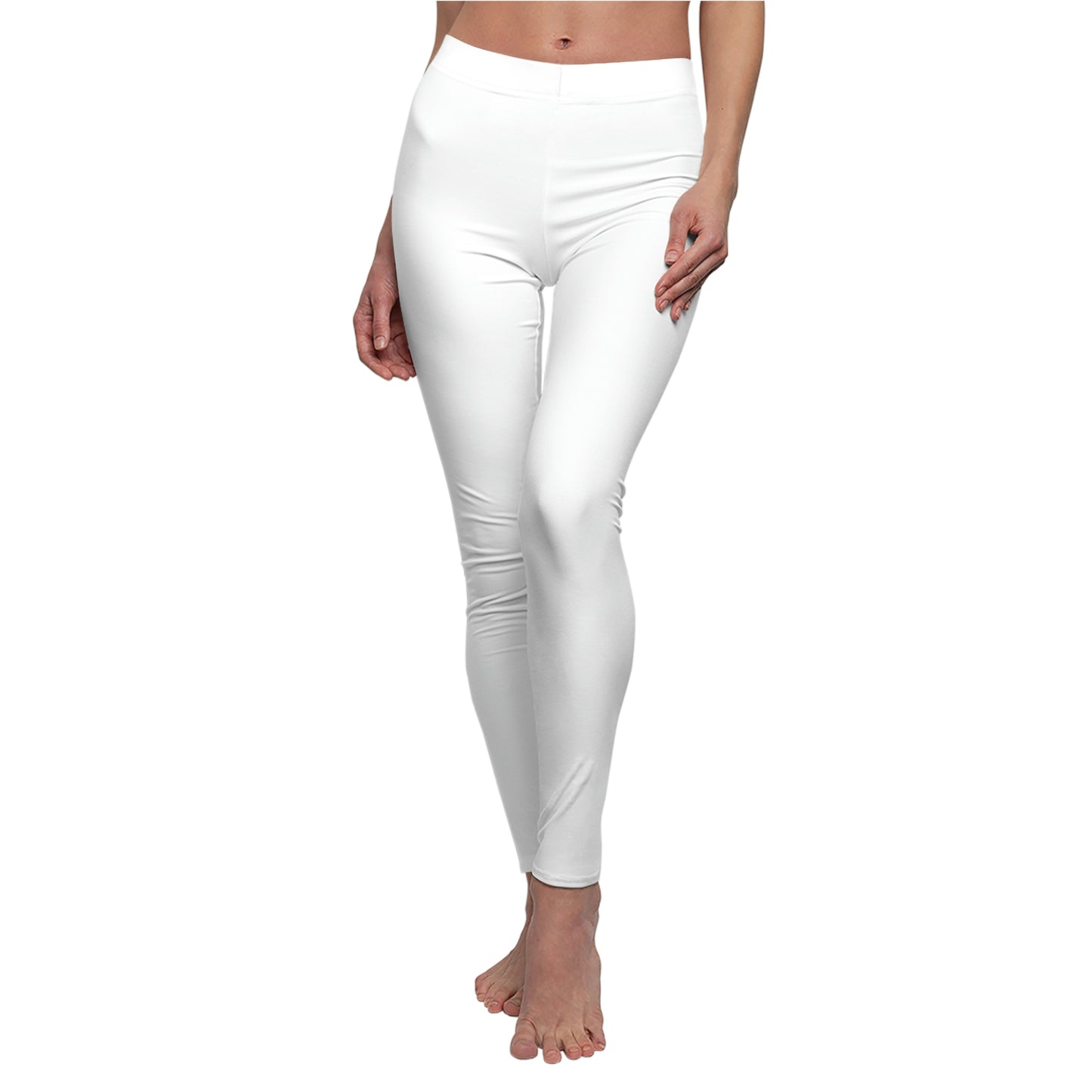 Chiller A Women's White Cut & Sew Casual Leggings